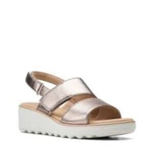 Clarks Collection Jillian Pearl Metallic Sandals Sz 11